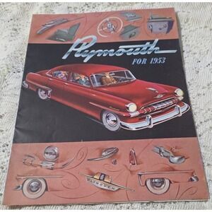 1953 Plymouth Car Sales Brochure Catalog Original Vintage Advertising